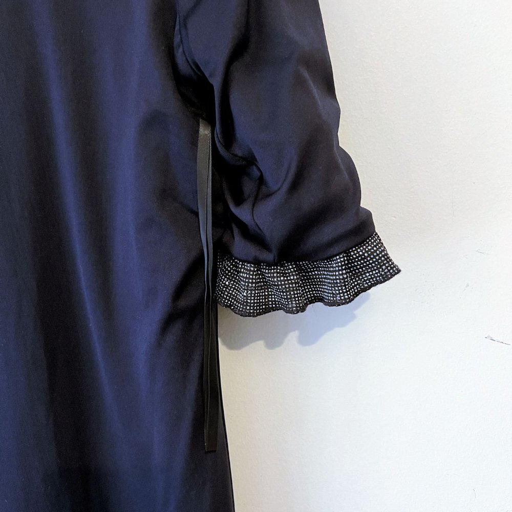 NEW! Karl Lagerfeld Paris Ruffle Pearl Trim Sleeve Dress- Size 4 - Picture 8 of 13